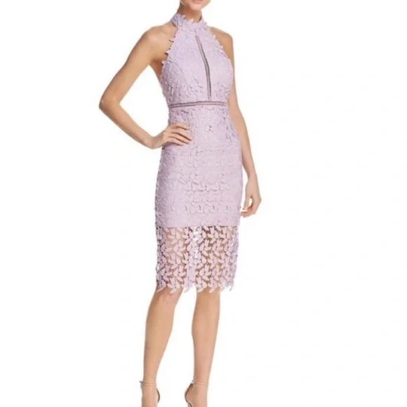 Bardot | Dresses | Bardot Gemma Lavender Lace Halter Dress | Poshmark